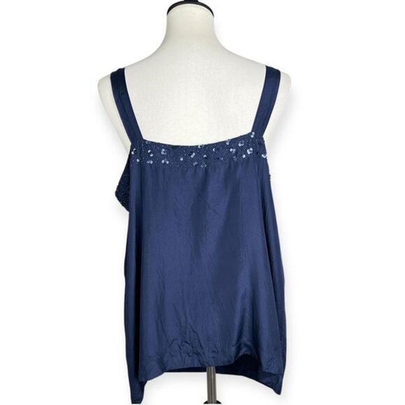 Eileen Fisher 100% Silk Sleeveless Blouse Sequins Statement Top Lined Sz 1X - Picture 3 of 9